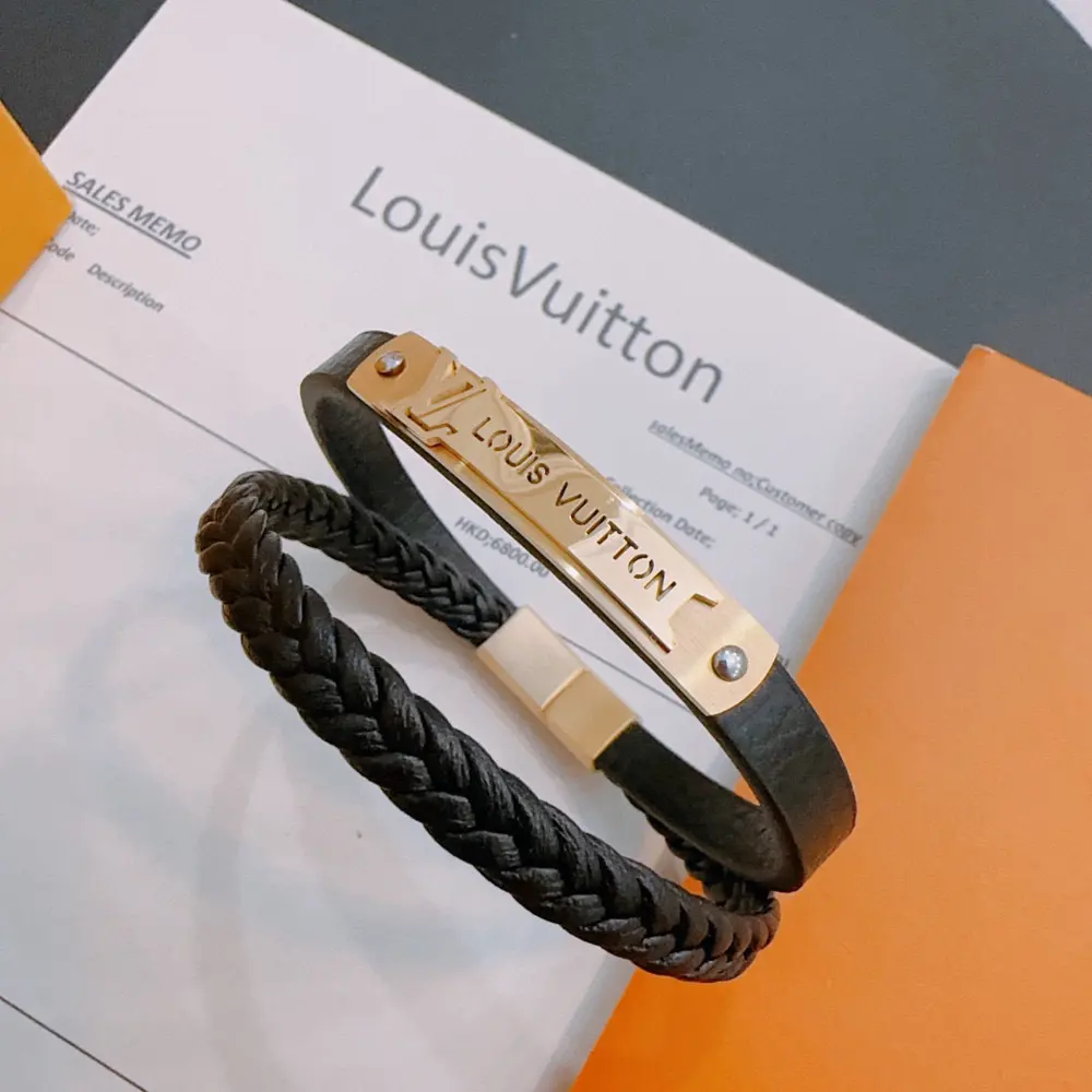 Louis Vuitton leather bracelet