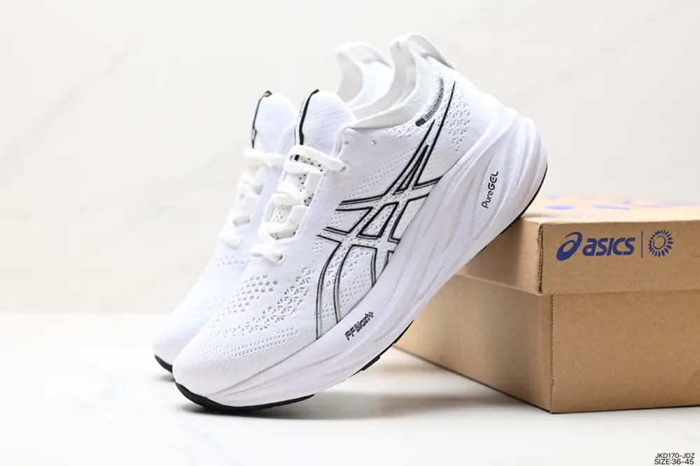 ASICS GEL-NIMBUS 26 stable running shoes adopt double-layer jacquard mesh design on the 1011B794-002