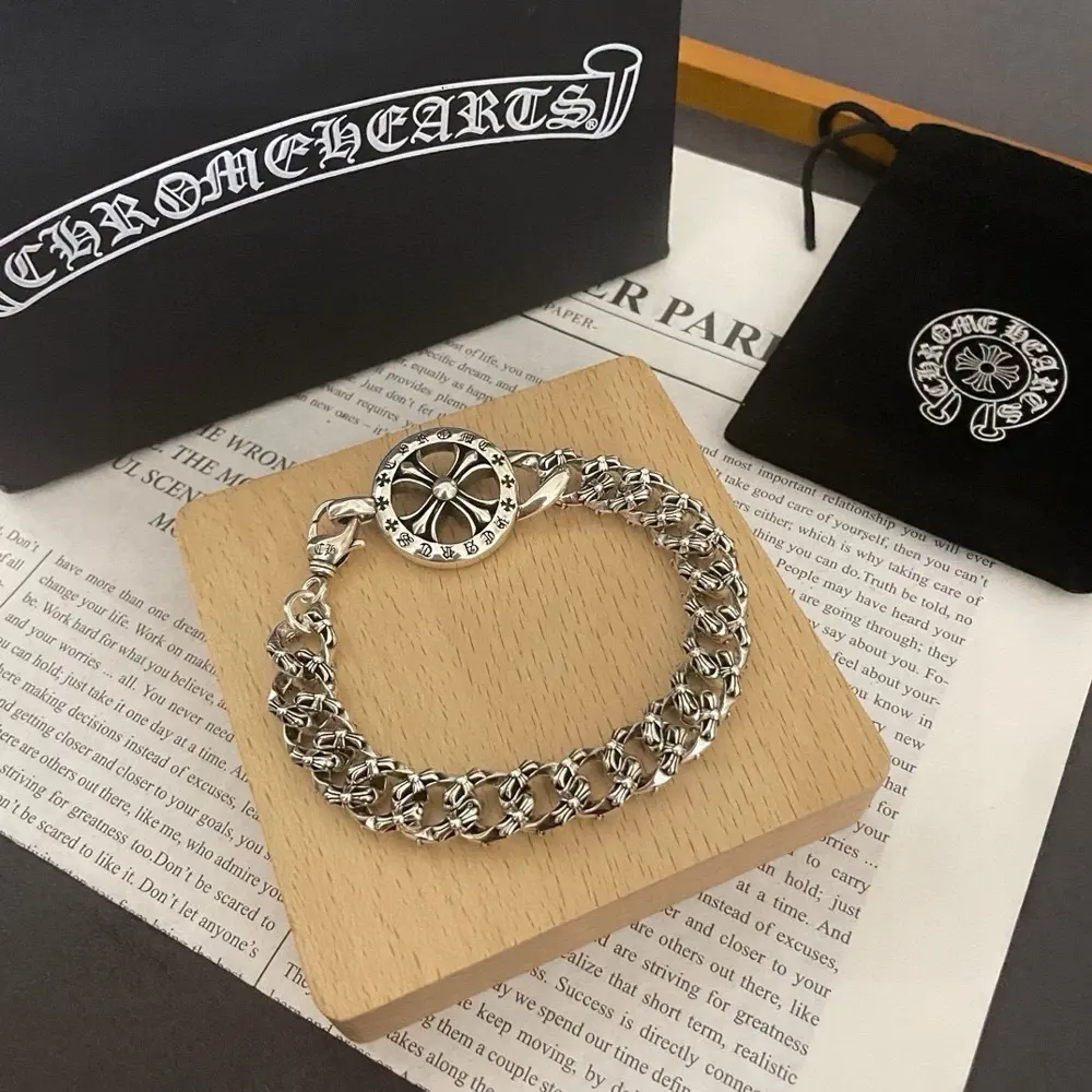 Chrome Hearts Classic Vintage Round Cross Bracelet