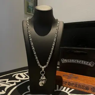 Chrome Hearts cross flower ball necklace