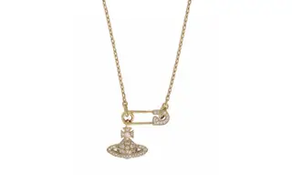Vivienne Westwood diamond pin planet necklace