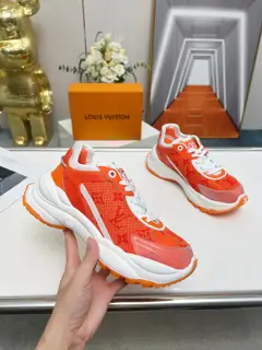 Louis Vuitton Run 55 sneakers combine mesh fabric