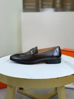 Hermès Men’s Fashion Formal and Casual Leather Shoes Slip-on Style