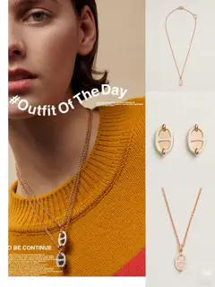 Hermès new enamel pig nose necklace