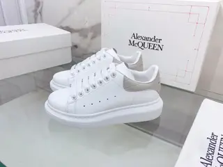 Alexander McQueen white shoes with stone pattern