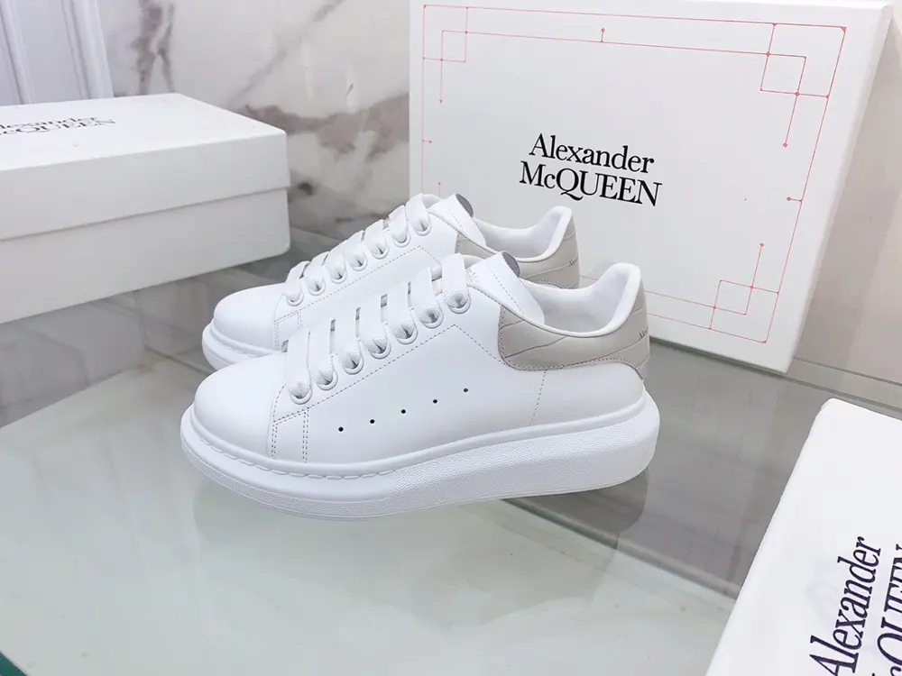 Alexander McQueen white shoes with stone pattern