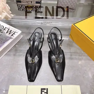 Fendi high-heeled fish-mouth sandals