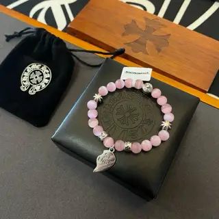 Chrome Hearts classic pink cat-eye retro multi-element bracelet
