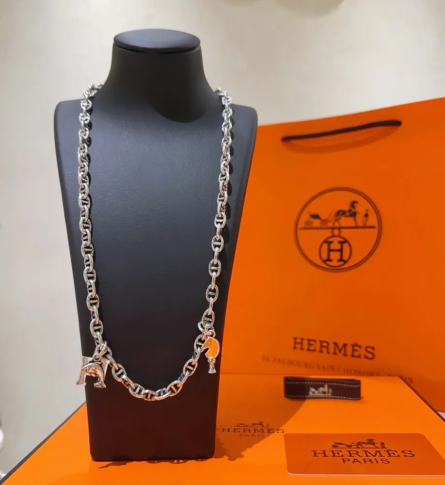 Really heart-moving HERMES necklace Pig nose H necklace series jewelry Imported materials