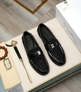 Gucci formal leather shoes Italy imported cowhide + top imported water-dyed cowhide lining