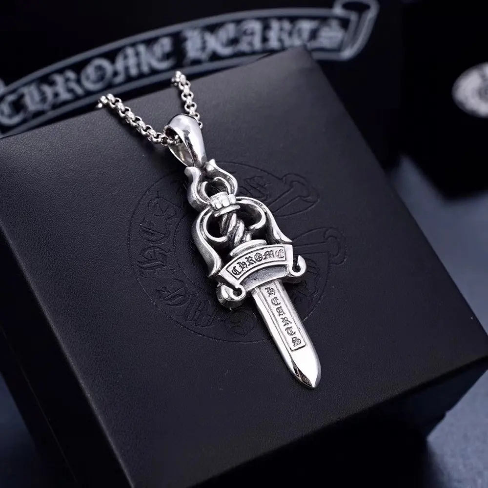 Chrome Hearts Sword Classic Thai Silver Style Rock Punk Style Retro Elements Trendy and