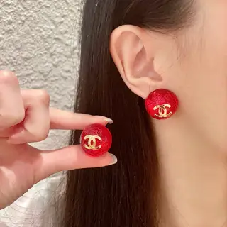 CHANEL style ear clip Earrings