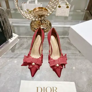 Fringed webbing women’s shoes Dior 2024 autumn catwalk new Adiorble women’s shoes CD
