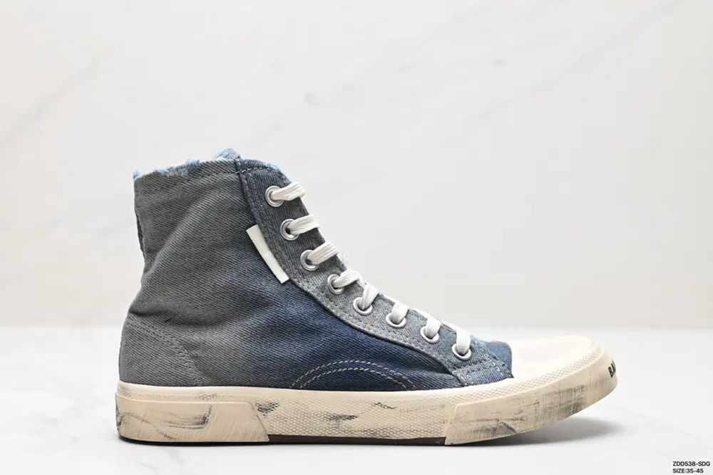 Balenciaga Paris High Top Grafhti cotton high-top lace-up distressed version fashion 688752