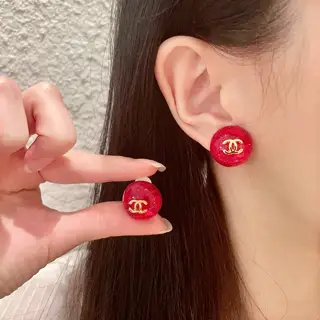 CHANEL style ear clip Earrings