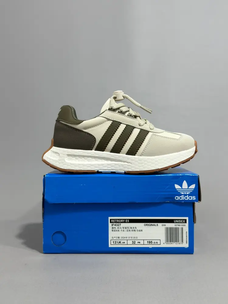 Adidas New Trefoil Thick-soled RETROPY E5 White Dark Blue The new low-top classic sneaker