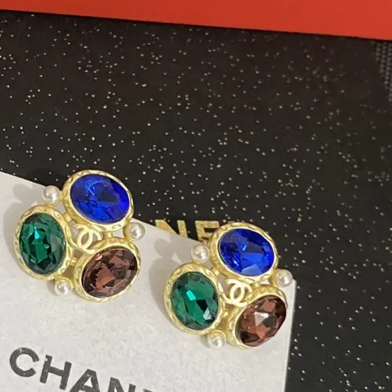 Chanel Swarovski tri-color diamond
