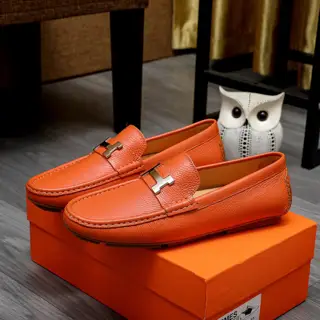 Hermès classic slip-on shoes 1:1 mold opening Original quality Using imported cowhide