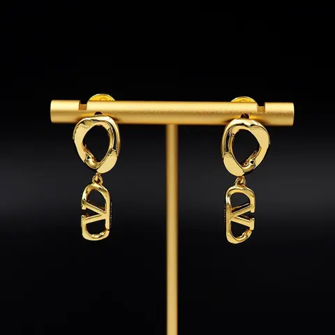 Valentino V Logo Signature Metal Earrings