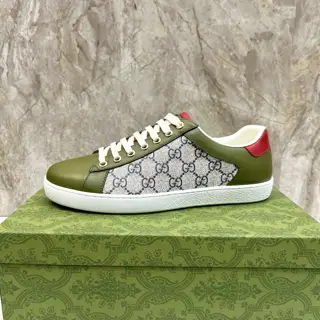 Gucci casual sneakers lace-up white shoes