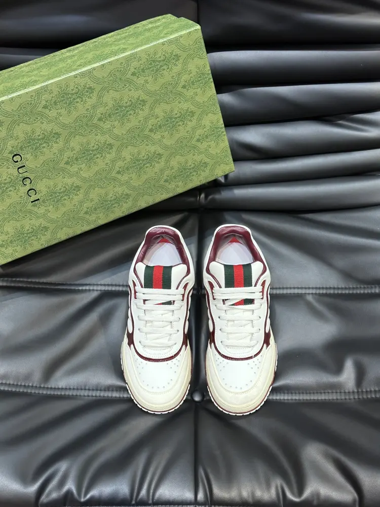 Gucci Re-Web series Men’s webbing leather sneakers