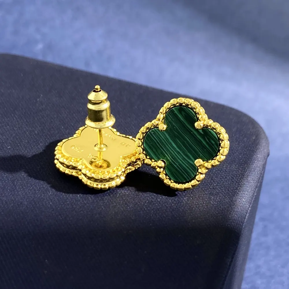 Van Cleef & Arpels Four-leaf Clover Single Flower Earrings