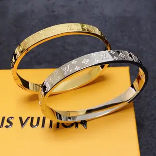 Louis Vuitton printed leather bracelet