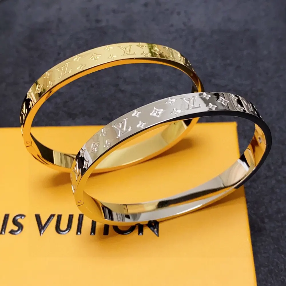 Louis Vuitton printed leather bracelet