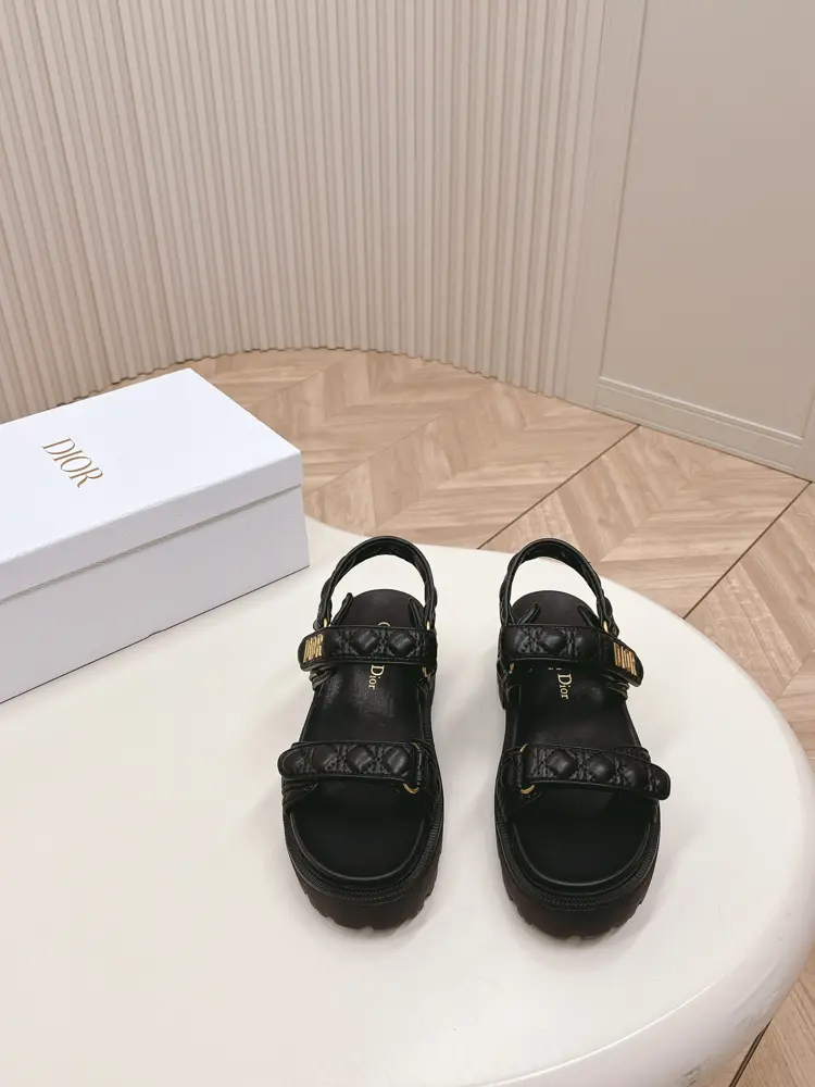 Dior classic Velcro high-heeled sandals and slippers series original replica high version