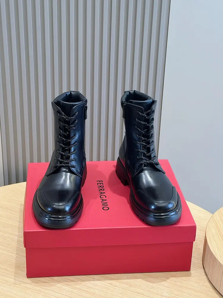 Celine Ferragamo Oversized Tongue Boots