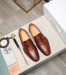 Hermès business leather shoes Material: original soft calfskin