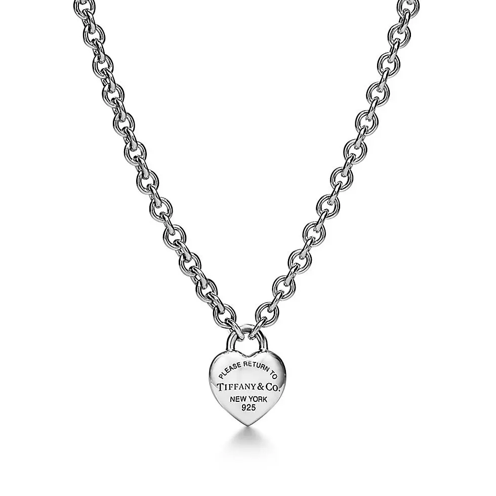 Tiffany three-dimensional heart necklace Return to TiffanyTM series is inspired by this