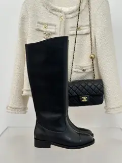 Chanel Double C Thick Heel Knight Boots