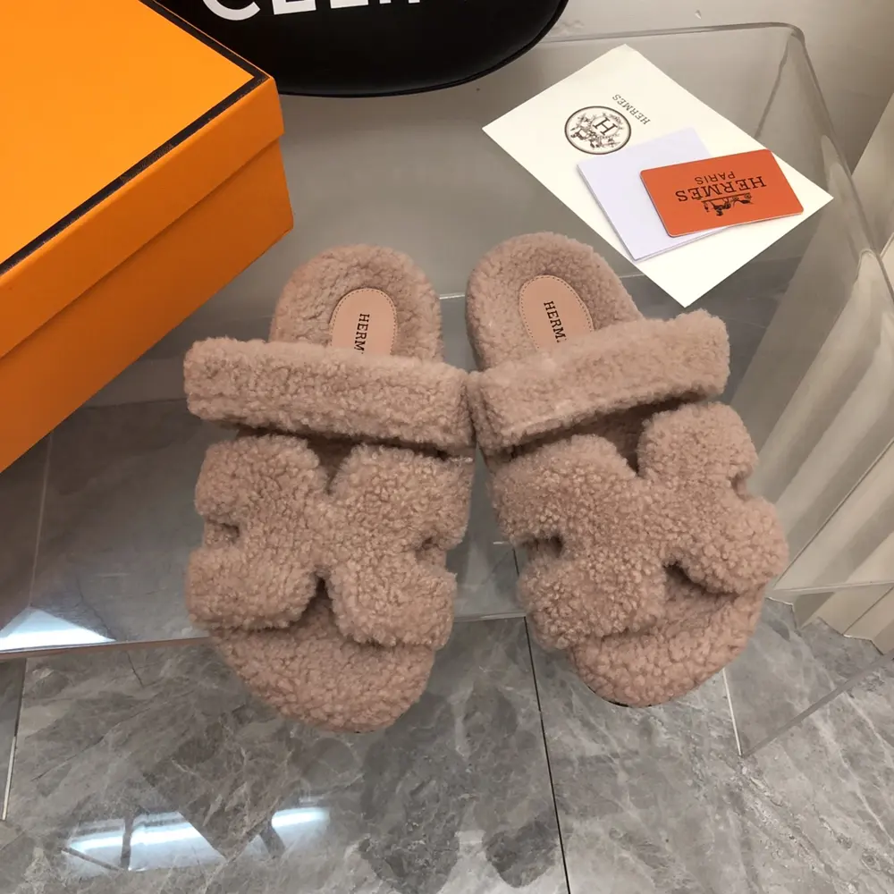 Hermès Fur Slippers