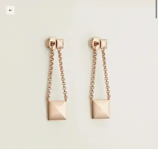 Hermes rivet earrings without diamonds