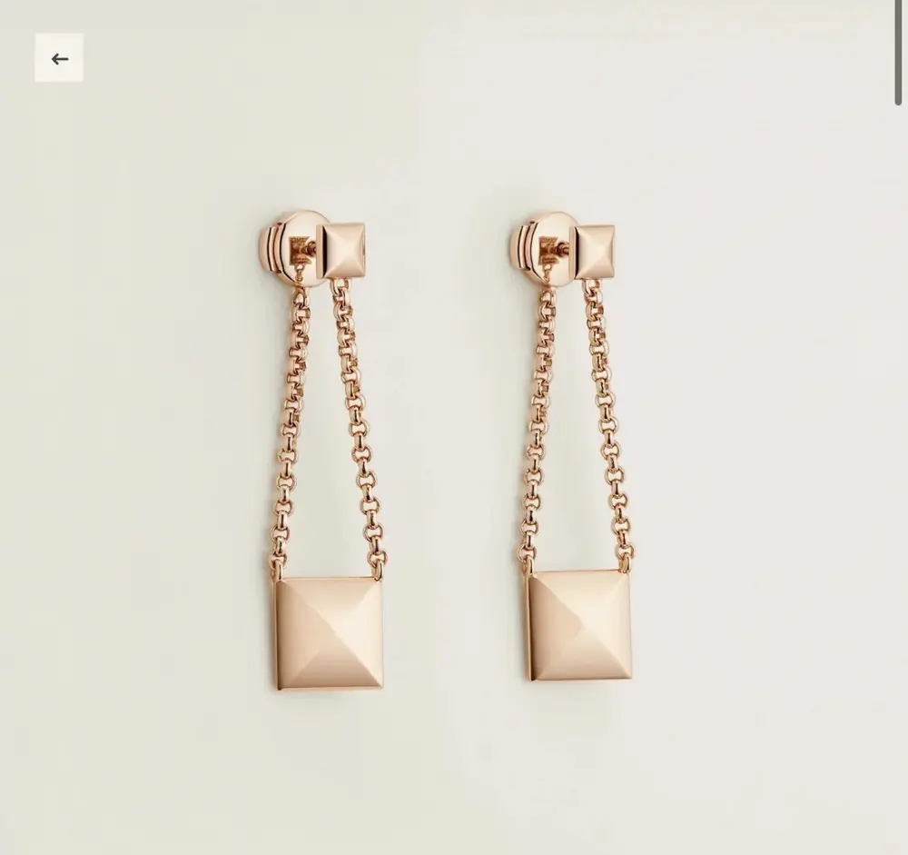 Hermes rivet earrings without diamonds