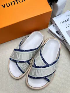 Louis Vuitton embossed slippers are now available