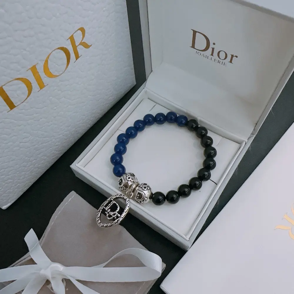 Counter-made version DIOR multi-element agate Thai silver style bracelet G-Dragon star same