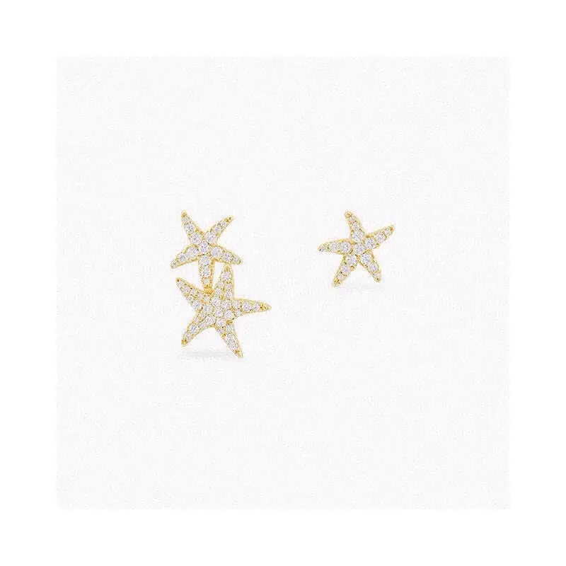 Apm monaco new starfish asymmetrical earrings