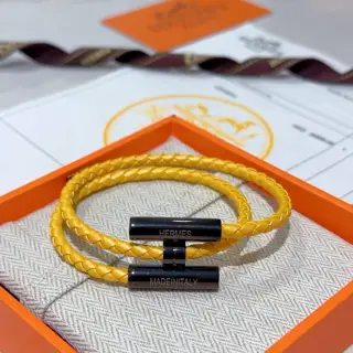 Hermes Bracelet braided bracelet thickened version Platinum version. High-grade precision