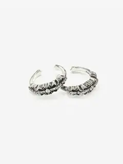 Chrome Hearts stone cross flower ring Classic fleur de lis ring
