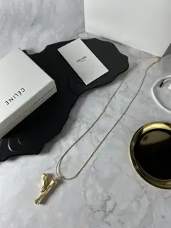 Celine large letter necklace