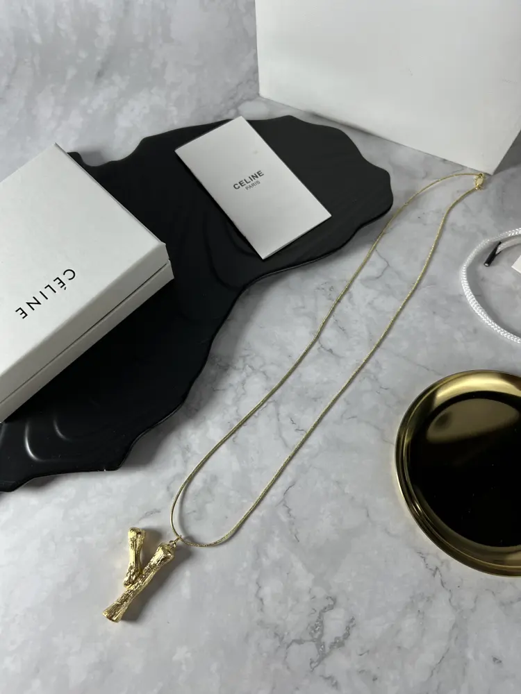 Celine large letter necklace