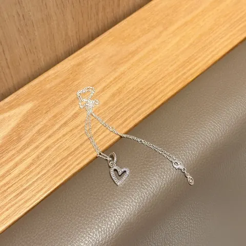 Pandora 925 silver wish come true love pendant necklace light luxury niche design