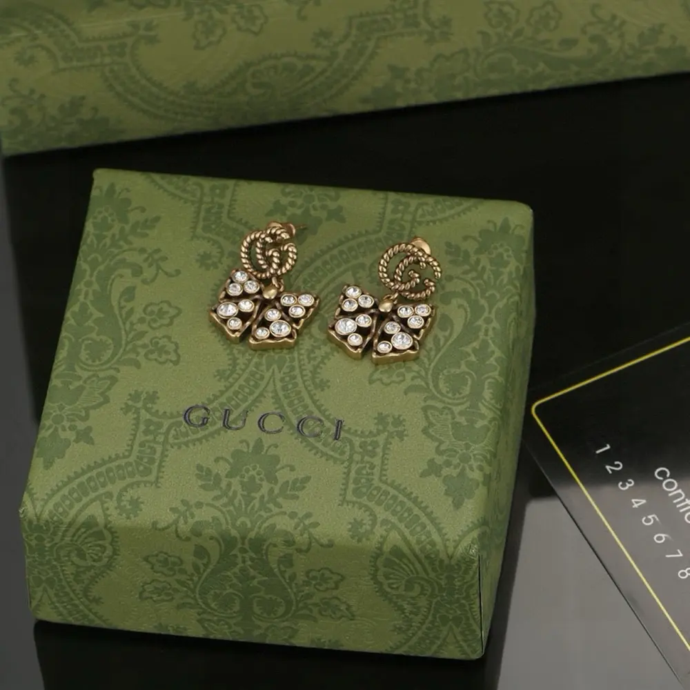 Gucci Double G Bow Earrings