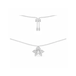 Apm monaco silver simple flower necklace