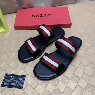 BALLY slippers are imported top-grain leather