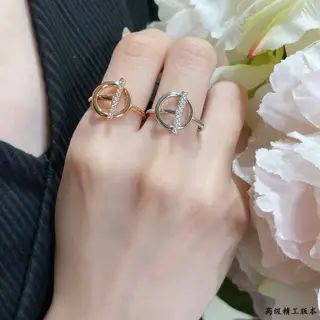 V gold material (size 5678) Hermès OT half diamond ring ZP version