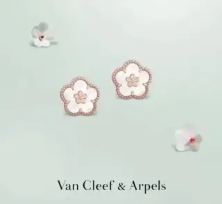 Van Cleef & Arpels plum blossom earrings