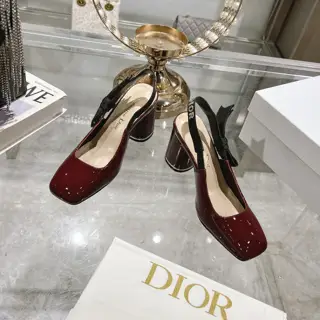 Dior 2025 early spring new Rhodes series special-shaped heel back sling women’s sandals
